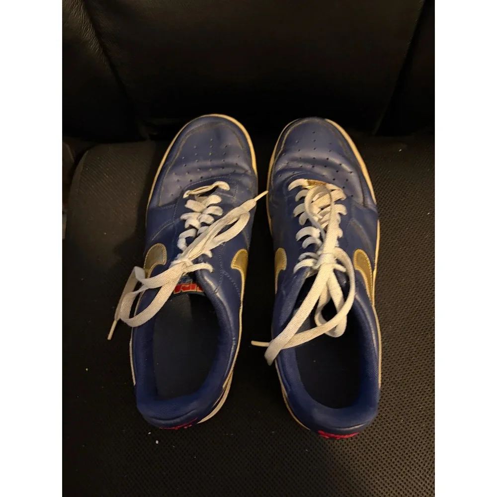 Nike Air Force 1‎ Low Olympic Mens Size 9.5 Blue Gold USA Sneakers 488298-406